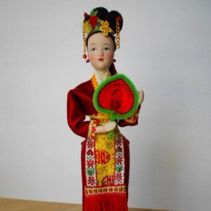 Chinese Traditional Costume Lady Doll Souvenir 1980s
